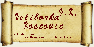 Veliborka Kostović vizit kartica